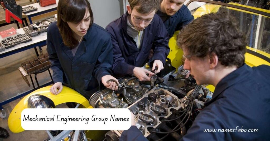 Mechanical Engineering Group Names