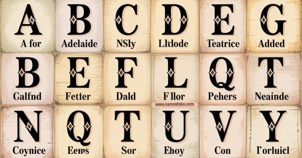 A to Z chart of popular old lady names making a comeback in 2025