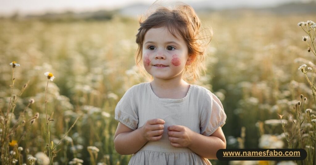Smiling girl in nature reflecting the beauty of biblical girl names