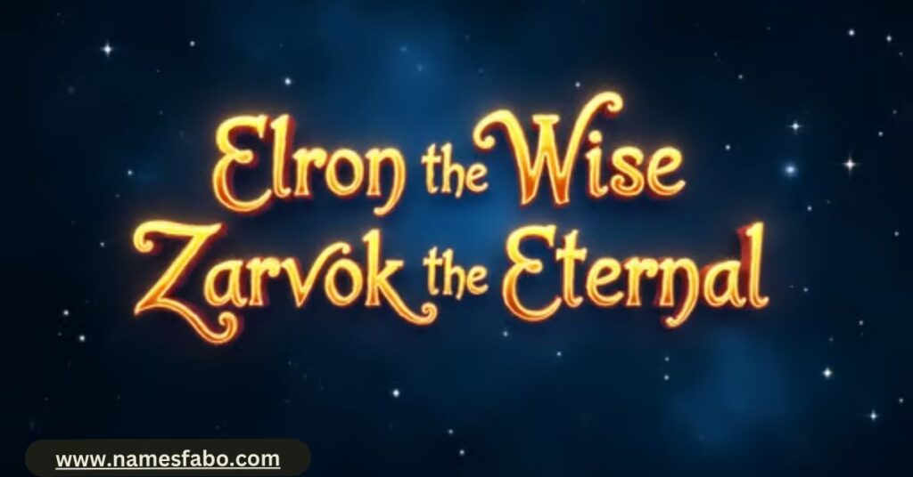 Best wizard names glowing in starry magical sky background