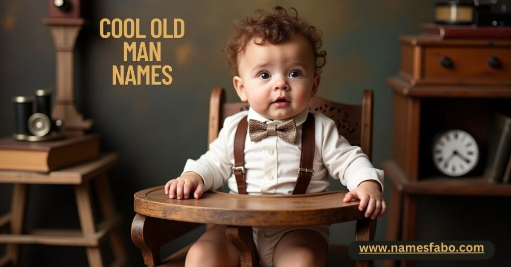 Stylish baby boy representing cool old man names like Felix and Theo
