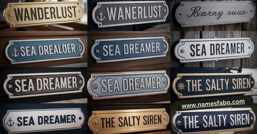 Examples of cool ship names on modern boats.