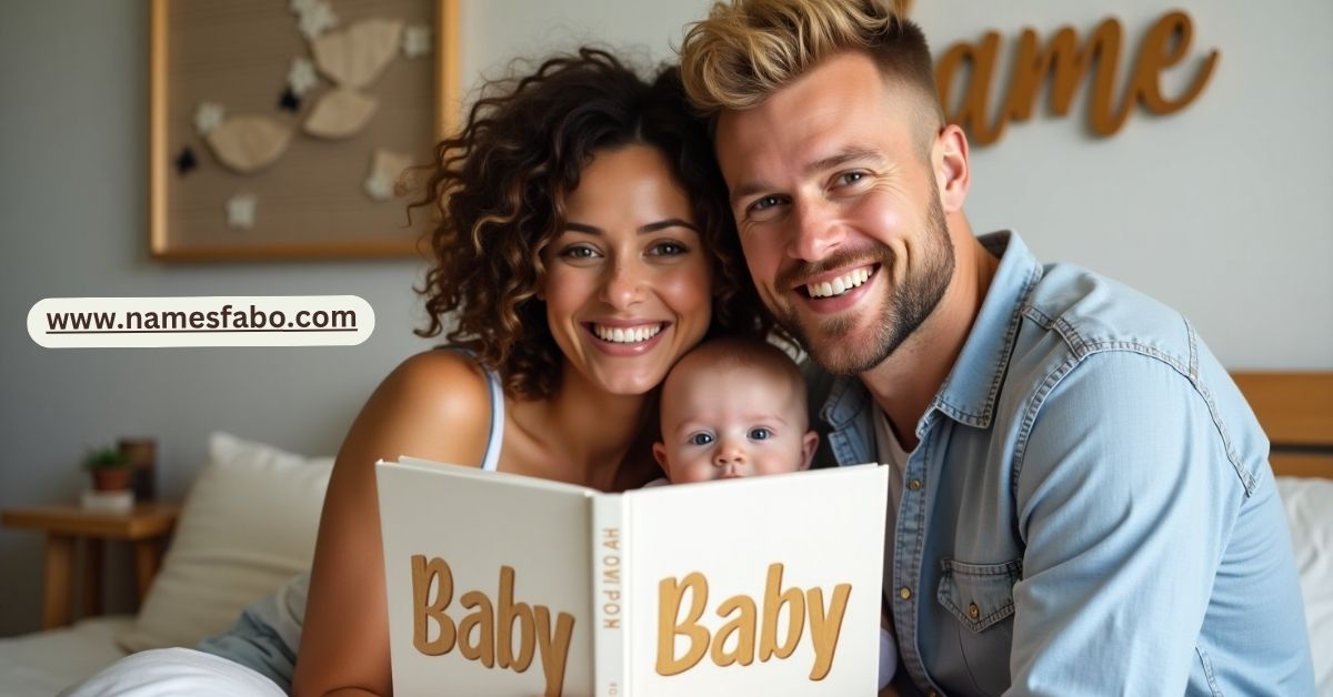 Diverse parents choosing gender neutral names for their baby in 2025
