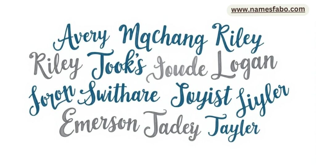 Popular gender neutral names in 2025 including Avery and Riley