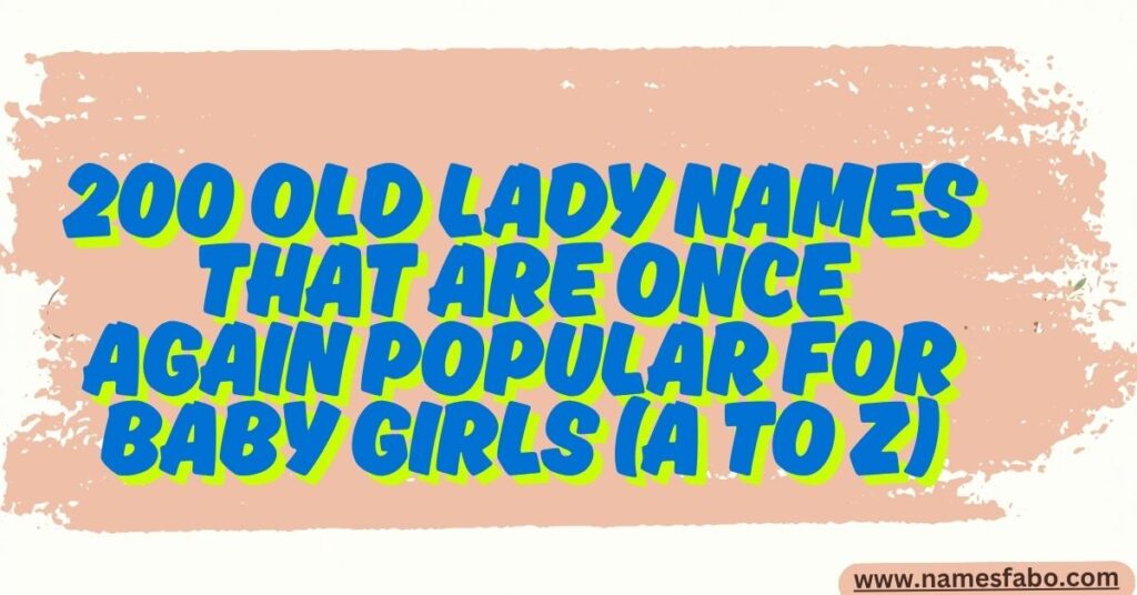 Pretty old lady names like Arabella and Clementine on floral baby name card