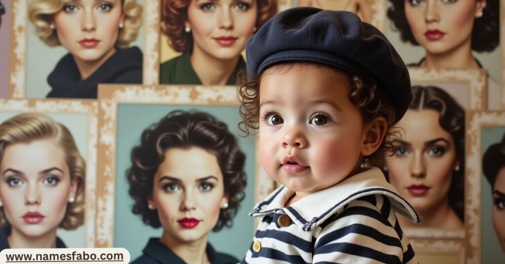 Chic baby girl inspired by stylish French celebrity names like Brigitte and Marion