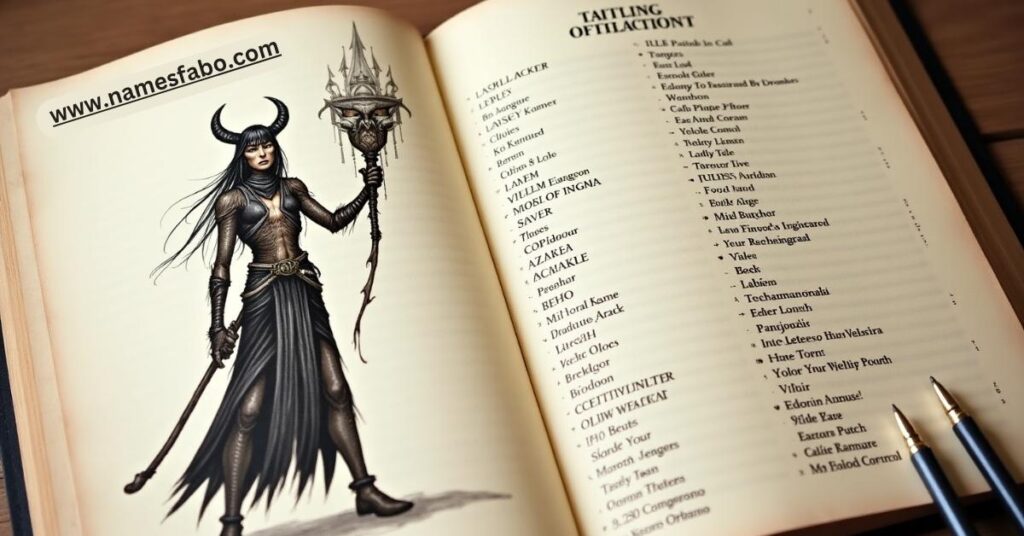 Dungeons & Dragons character inspiration with tiefling name ideas from mythology, virtues, and fantasy lore