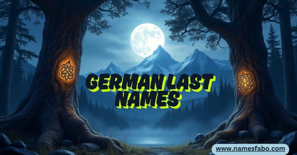 Nature-inspired German last names like Mondschein, Eisenherz, and Waldgeist reflecting strength and celestial meaning