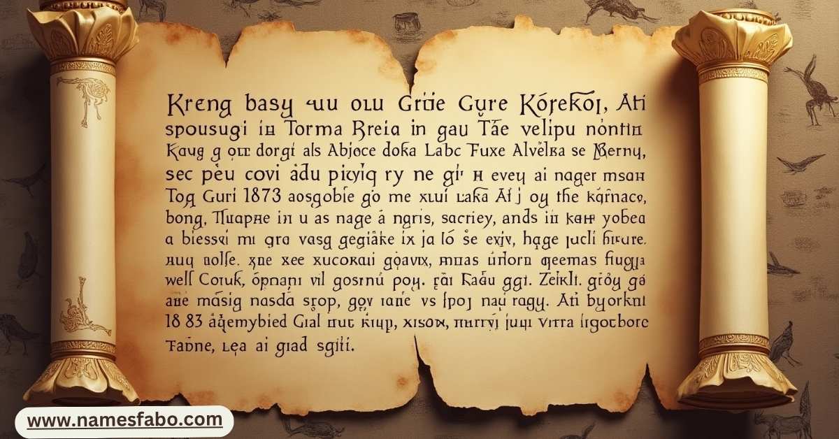 Ancient scroll with Greek alphabet and symbols representing cultural roots of Greek names for babies